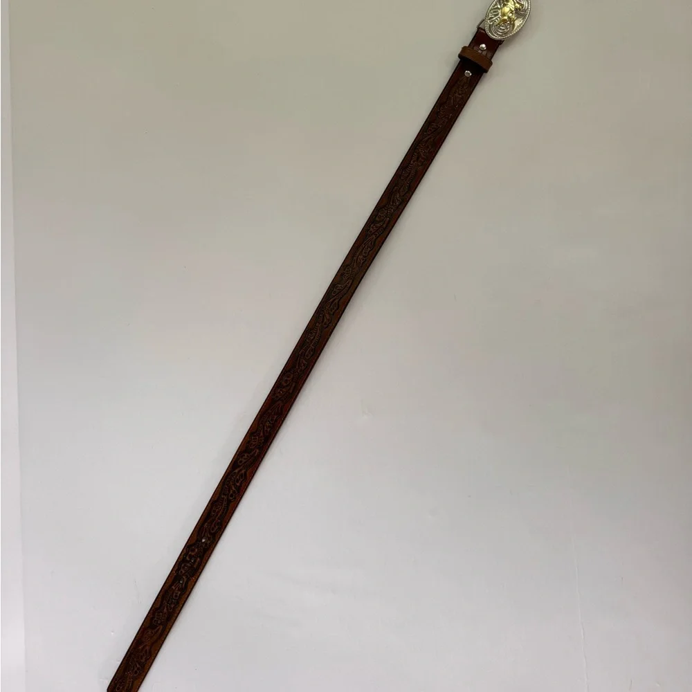 Nocona Belt Co Brown Leather Belt Cowboy Western